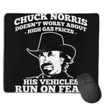 Chuck Norris Doesnt Worry About High Gas Prices Customized Designs Non-Slip Rubber Base Gaming Mouse Pads for Mac,22cm×18cm， Pc, Computers. Ideal for Working Or Game
