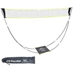 XIXIK Filet de badminton portable en nylon, filet de badminton amovible avec poteaux, kit de badminton pliant avec filet, filet de tennis léger pour intérieur et extérieur