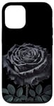 Coque pour iPhone 12/12 Pro Rose noire gothique pour fille - Pour la Saint-Valentin, Halloween