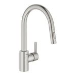 Grohe Feel Kjøkkenbatteri Uttrekkbar tut, Supersteel - 31486DC1