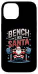 Coque pour iPhone 14 Salle de sport Bench Like Santa Christmas