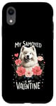 Coque pour iPhone XR Roses Flowers Valentine's Day Samoyed Dog Sammies