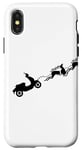 Coque pour iPhone X/XS Retro Scooter Club Vacances Renne Gear Head Scoot Life