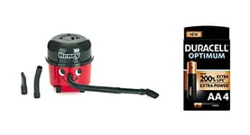 Paladone Henry Hoover Desk Vacuum-Novelty Desktop Cleaner, Duracell Optimum AA Alkaline Batteries [Pack of 4] 1.5 V LR6 MN1500