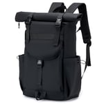 YOODI Sac à Dos Roll Top Etanche Femmes & Hommes Grand Sac à Dos Voyage 17-23L Sac Ordinateur 15,6 Pouces Sac à Dos Randonnée Loisir Sac à Dos Velo Backpack Travel pour Travail Université