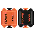 moofit CS8 Cycling Cadence Speed Sensor, Bluetooth & ANT+ Wireless Speed, Distance Sensor and Cadence Sensor with IP67 Waterproof Low Energy Technology, Orange