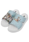 DOGO Femme Cuir Vegan Turquoise Chaussons - Sleeping Dogs Motif-36