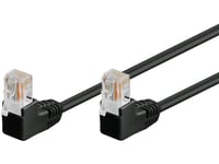 Goobay - Nettverkskabel - Rj-45 (Hann) Til Rj-45 (Hann) - 50 Cm - Utp - Cat 5E - 90°-Kontakt, Vinklet, Formstøpt - Svart