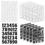 12 Sheets Iron on Letters for Clothes 500 Pcs Iron-On Letters for Fabric 2 Inch Iron on Letters and Numbers 0-9 with A-Z Alphabet Iron-On Letters for Clothing T Shirt Printing DIY (Black & White)