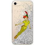 ERT GROUP mobile phone case for Apple Iphone 7/8/ SE 2/ SE 3 original and officially Licensed Disney pattern Peter Pan 001 optimally adapted to the mobile phone, with glitter overflow effect