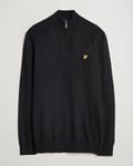 Lyle & Scott Cotton/Merino Half Zip Jet Black