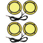 4Pcs Voiture Jaune Blanc Cob led Lumière Du Jour Ampoule drl Lampe Brouillard