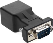 RJ45 vers RS232, Port Série DB9 9 Broches mâle vers Femelle RJ45 Cat5e/6 Ethernet/LAN Étendre d'adaptateur.[V1062]