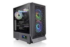 Thermaltake Ceres 300 Black/Mid Tower E-ATX Computer Case with Tempered Glass Side Panel/ 2xCT140 ARGB Fan Preinstalled/Rotational PCIe Slots/ 3 Years Warranty