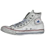 CONVERSE Homme Chuck Taylor All Star Leather LTD Sneaker, White Gray Black, 48 EU