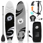 SereneLife Inflatable Stand Up Paddle Board, SUP Board- Paddleboards for Adults & Youth, Paddle Board Accessories,15.25 cm Thick Standup Paddleboarding, Non-Slip Deck, Wide Stance, Surf Control