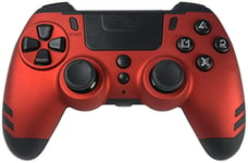 Metaltech, Manette De Jeu Sans Fil, Gamepad Avec Double Système De Vibration, Manette Bluetooth Compatible Avec Ps4, Compatible Avec Ps3 Et Compatible Avec Pc - Rouge