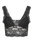 PIECES Women's Pclina Lace Bra Top Noos Bustier, Black, 16 (Manufacturer Size: X-Large)