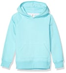 Amazon Essentials Girls' Pullover Hoodie Sweatshirt, Aqua Blue, 3 Years