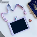 (MatePad 10,4 tuuman Purple Unicorn)Cartoon Kids -tablettikotelot Huawei Mediapad M5 Lite 8.0 T5 10 Matepad 11 10.8 10.4 T10 9.7 T10S 10.1 jalustalle Silicon Cover Shell -tietokoneen suojukset ja Skins