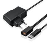 USB-strömkabel för Xbox 360 Xbox360 Kinect-sensorkabel EU-kontakt EU plug