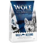 3 + 1 kaupan päälle! 4 x 1 kg Wolf of Wilderness -koiranruokaa - Vast Oceans - kala (monoproteiini)