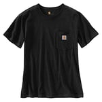 Carhartt Women's Loose Fit Heavyweight Short-Sleeve K87 Pocket T-Shirt, Black, L