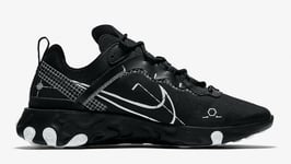 Nike Element React 55 UK 7 EUR 41 Black White CU3009 001