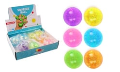 FLYPOP'S - Balle Pailletée Anti-Stress - Jeu de Kermesse - 031076 - Couleur Aléatoire - Plastique - Enfant - Adulte - Rééducation - Anxiété - Sugar Ball - 6 cm x 6 cm - À Partir de 3 Ans