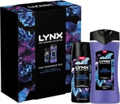 LYNX Fine Fragrance Collection Blue Lavender Duo Deodorant Gift Set Body Wash &