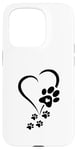 iPhone 15 Pro Dog Paw Heart Baby Dogs - Dog Paw Print Dog Paws Hearts Case