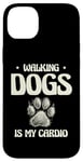 Coque pour iPhone 14 Plus Walking Dogs Is My Cardio Dog Walker Pet Puppy