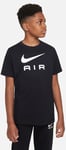 Nike Boy's Shirt K NSW Tee Air Fa22, Black/White, DV3934-010, XS