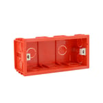 REWNSSIN-Boîtier Mural ShuBox Rouge et Blanc,Prises et Interrupteurs Lumineux,Boîte Arrière,Cassette Cachée,Chili,Italie,Boîte de Montage - Type Red 144mm-67.5mm