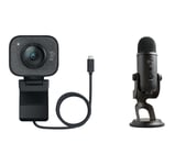 Logitech StreamCam Full HD USB-C Webcam & Yeti Professional USB Microphone Bundle - Graphite & Black