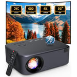 【Focus Électrique/Keystone】 Vidéoprojecteur 4K Supporté, 26000L WiFi Bluetooth avec Haut-parleurs 2×3 W intégrés et 50% Zoom, AKATUO 300" Retroprojecteur Home Cinéma pour Smartphone/HDMI/USB/TV Stick