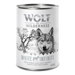 Wolf of Wilderness Adult -säästöpakkaus 12 x 400 g - White Infinity - hevonen