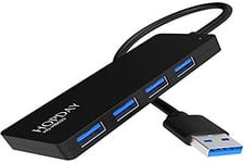 Hub USB, HOPDAY Hub USB 3.0 avec 4 Ports USB 3.0, Data Hub USB 4 Ports Transfert de Données 5Gbps pour Macbook, Mac Pro, PC, Linux, XPS, Disques Durs Externes etc.