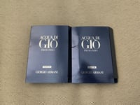 2 x Giorgio Armani Acqua Di Gio Profondo Parfum Perfume Sample Spray 1.2ml