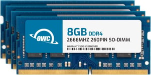 Mémoire RAM So-DIMM PC21300 DDR4 2666 MHz 260 Broches So-DIMM 32 Go (4 x 8 Go) Compatible avec Mac Mini 2018, iMac 2019 et supérieur, et PC compatibles (2666DDR4S32S)