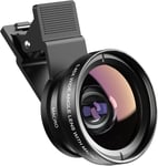 APEXEL Cell Phone Camera Lens, 2 in 1 Lens Kit, 12.5X Macro Lens and 0.45X Wide Angle Lens