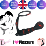 Vibrating Prostate Massager Dildo Anal Plug with Cock Ring P Spot Stimulator