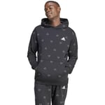 adidas Homme Seasonal Essentials Monogram Graphic Hoodie, Black, L Tall