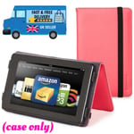 GENUINE LEATHER Case Cover for  Kindle Fire Pink Colour Protective Case  UK   25