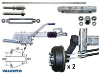 Axelpaket Knott Boggi 2000kg 1200/1700/4x100 Valeryd