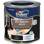 Dulux Valentine - ecran+ bois - Peinture satinée pour bois extérieur - Volets, portes, fenêtres, portails - Noir 0,25 l