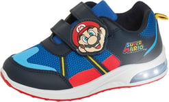 Super Mario Brothers Boys Light Up Trainers Kids Nintendo Flashing Lights Sport