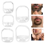 (White)5Pcs Goatee Beard Shaper Goatee Outliner Kit Beard Shaping Tool Goatee