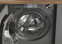 Haier HWDQ90B416FWBRUK Intergrated Washer-Dryer 9/5kg 1600rpm Graphite with Black Door