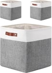 Mangata Kallax Storage Boxes, Set of 3 Fabric Storage Cubes with Handles(33x38x